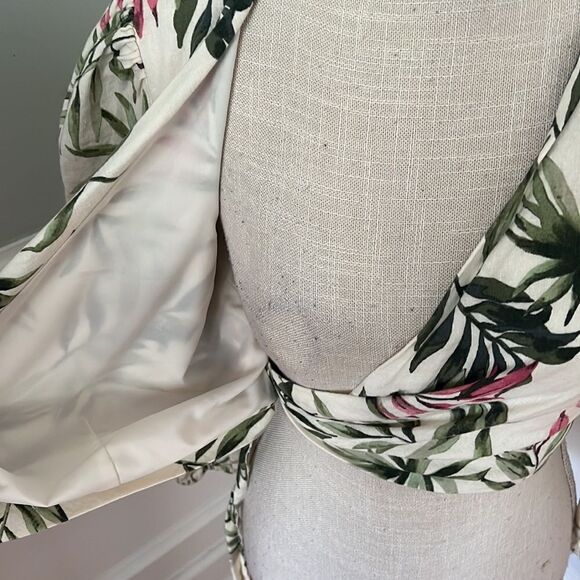 Gal Meets glam Stevie Palm Print Top 6 - Picture 4 of 5